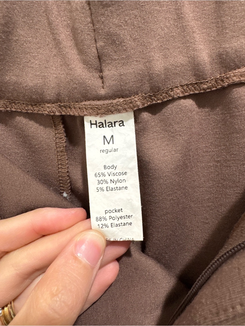 Halara High Waisted Wide Leg Work Pants Brown Pull-On Office Career Pants Medium - Picture 6 of 9